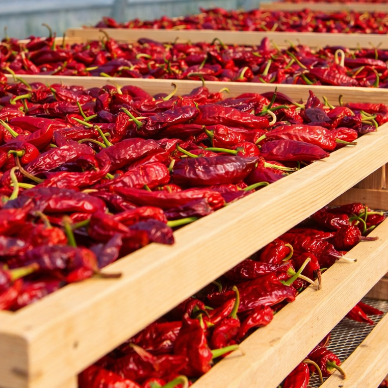 Piments d'Espelette AOP séchés — Loratu Pays Basque Piments d'Espelette AOP séchés — Loratu Pays Basque